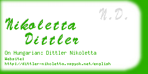 nikoletta dittler business card